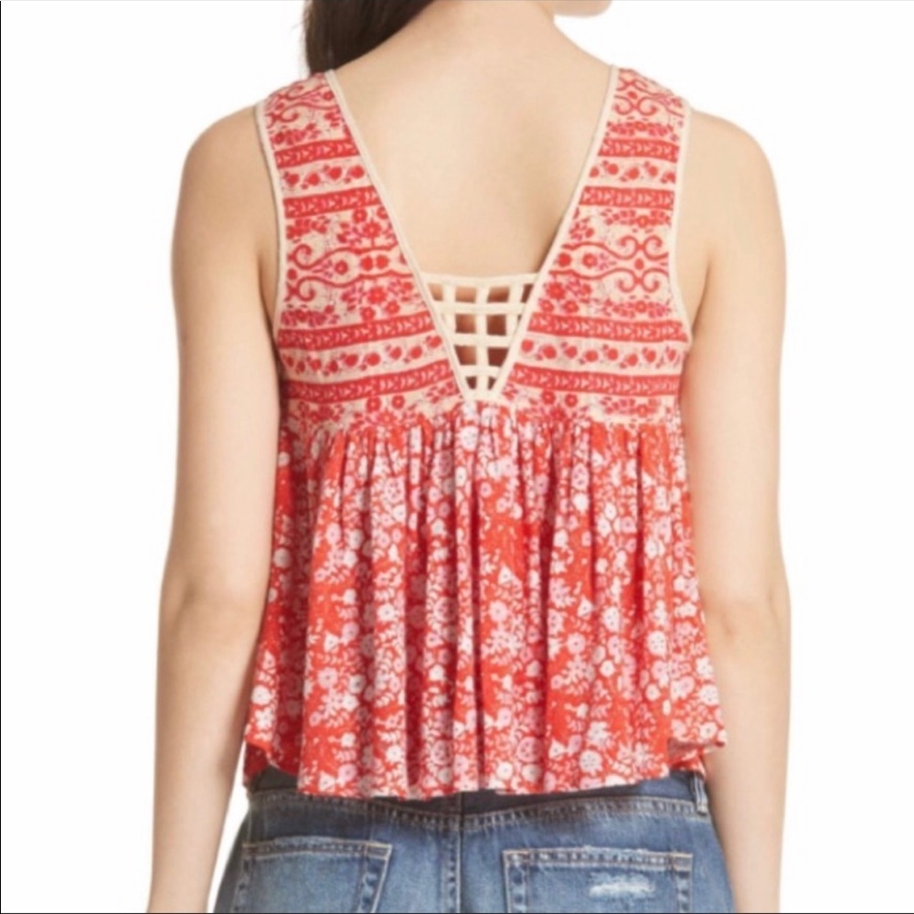 Free People Lucky Coin Linen Blend Tank